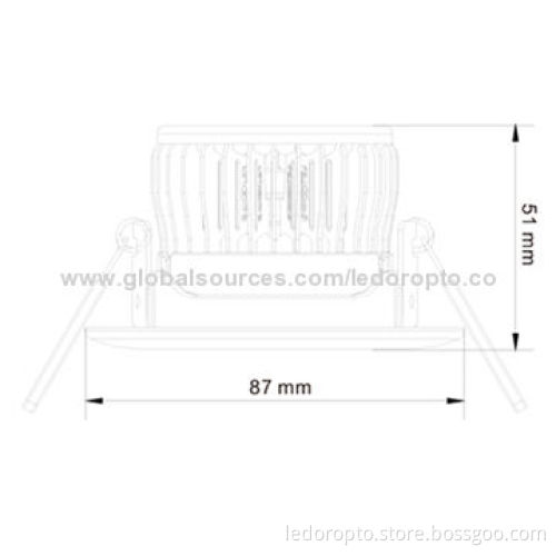 LD 3W LED Ceiling Light with 30 Pieces of Aluminum Fins, Bridgelux/Epistar/Epileds Chip